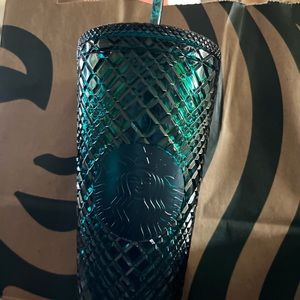 Green venti jeweled Starbucks tumbler